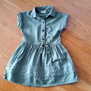 Crazy 8 Olive Green Short Sleeve Girls Dress